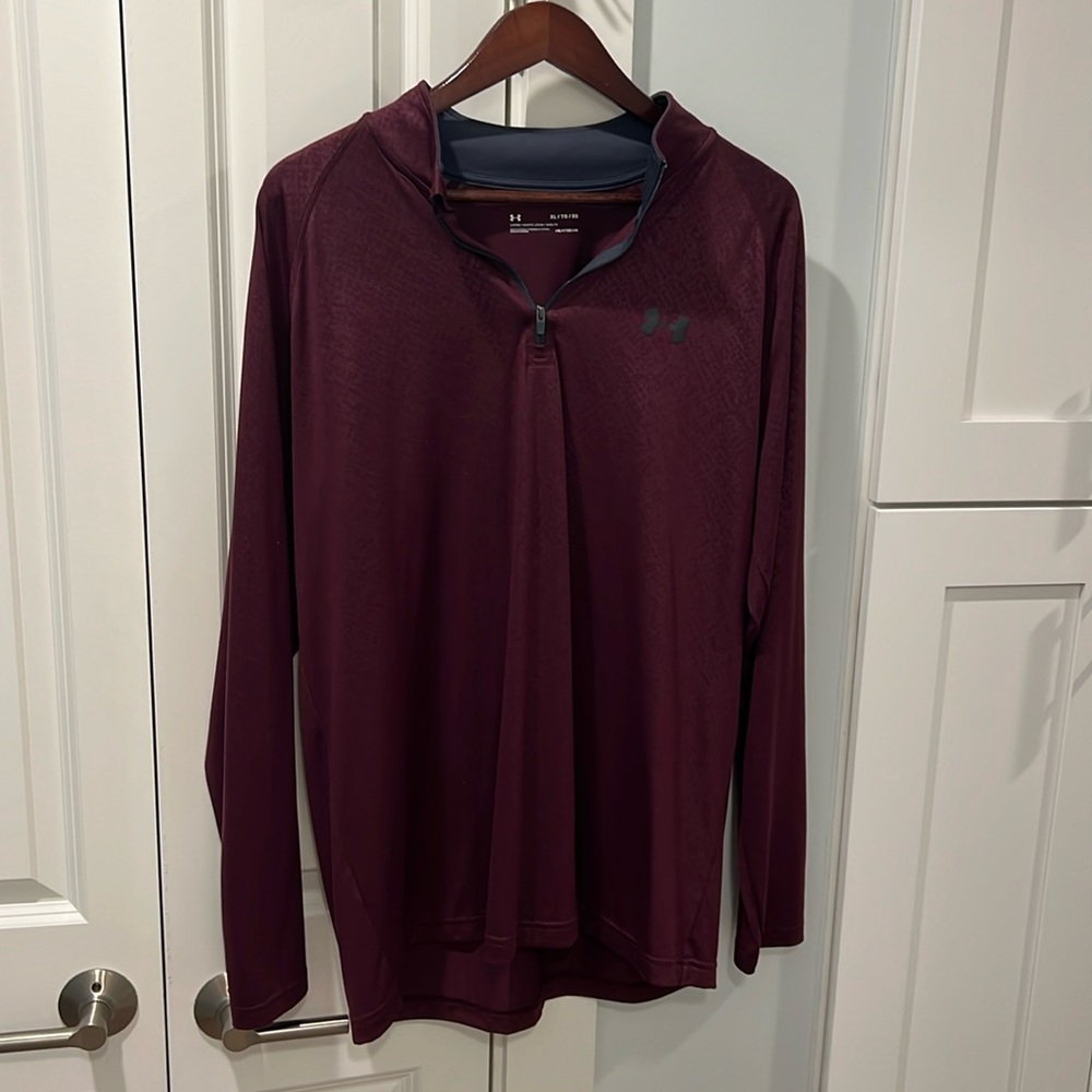 Under Armour 1/4 zip heat gear long sleeve performance shirt XXL